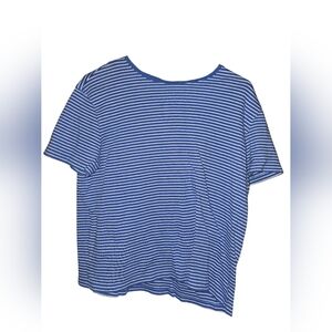7/143. Karen Scott Sport Classic Blue Striped Women's Tee